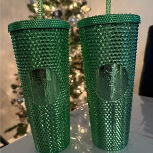 Starbucks Emerald Green Studded Tumblers